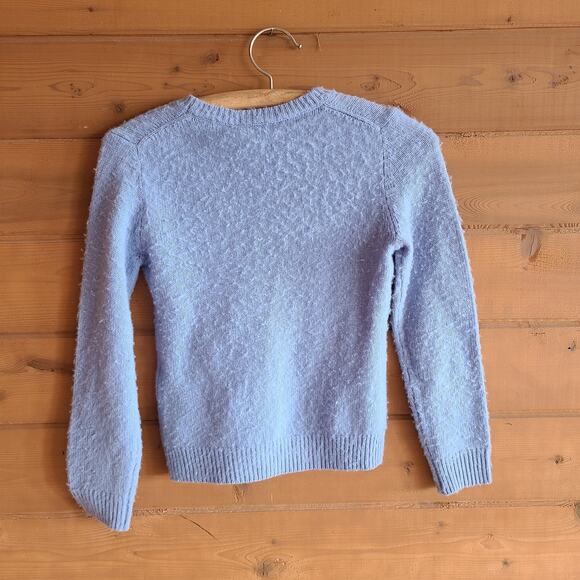 Acne Studios Shrunken Fit Sweater in Blue Fuzzy NWT Small Pullover Pilled Wool - Picture 3 of 6
